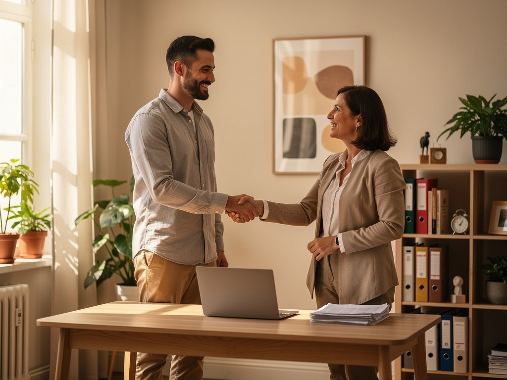 Consultant providing ongoing guidance to a business owner